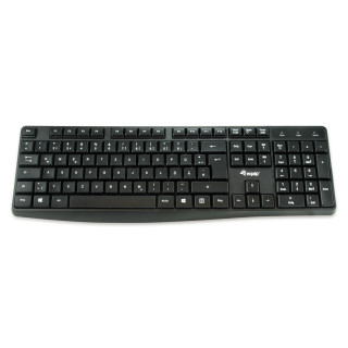 Equip 245210 teclado Oficina USB QWERTZ Alemán Negro
