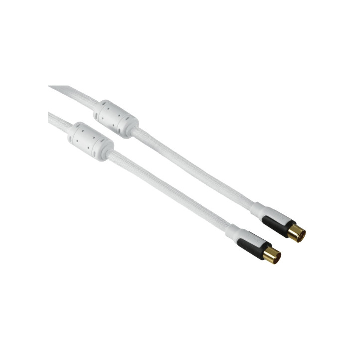 Hama 1.5m, 2xCoax cable coaxial 1,5 m Blanco