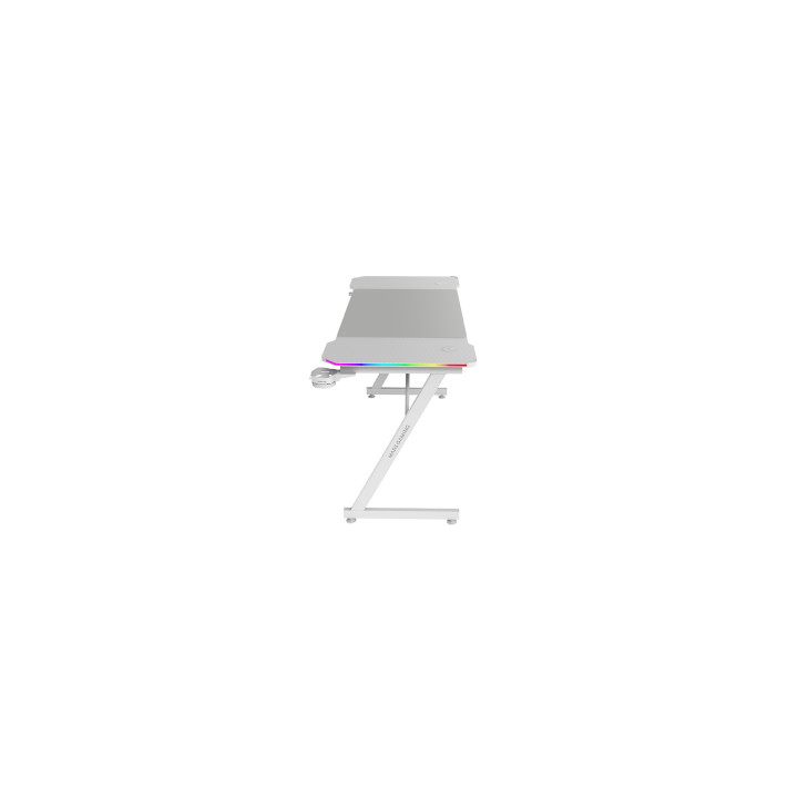 Mars Gaming MGD-X140RGB, Mesa Gaming Ergonómica, Iluminación ARGB con Mando, Fibra de Carbono, Alfombrilla XXL, Soporte