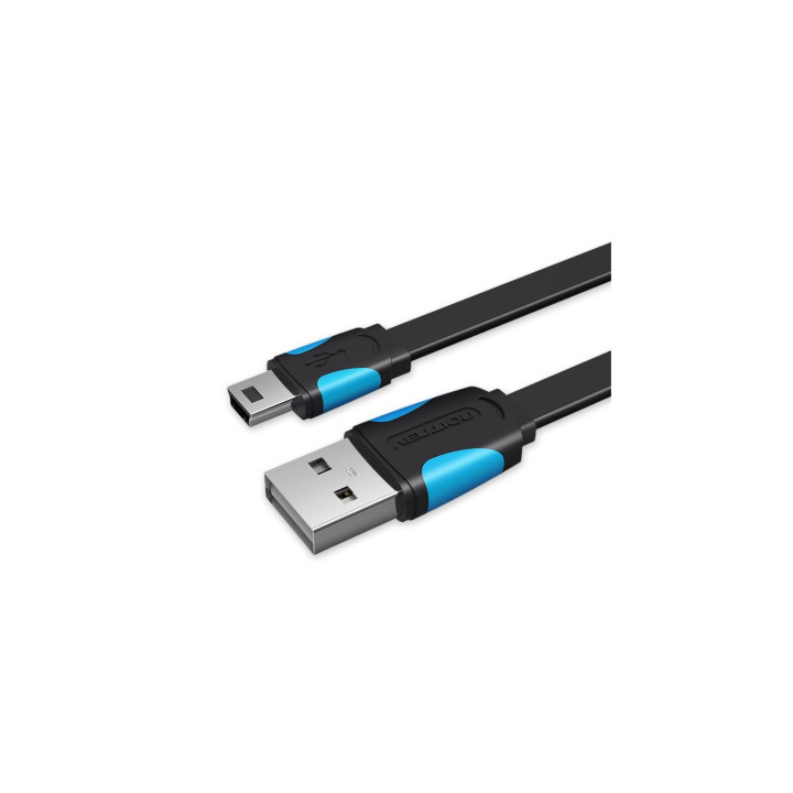 Vention Cable USB 2.0 VAS-A14-B100/ Mini USB Macho - USB Macho/ 1m/ Azul y Negro