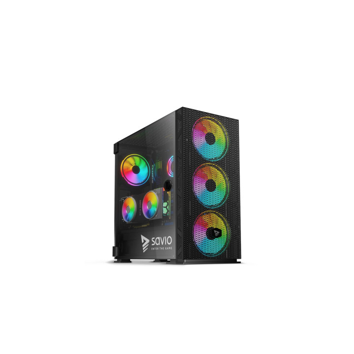 Savio SAVGC-RAPTORX1 carcasa de ordenador Midi Tower Negro