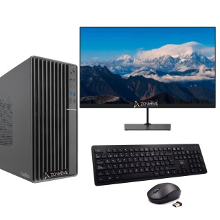 Zone Evil Core Work Intel Core i5 14400/16GB/1TB SSD Nvme Negro Windows 11 + Monitor 24 Teclado y ratón