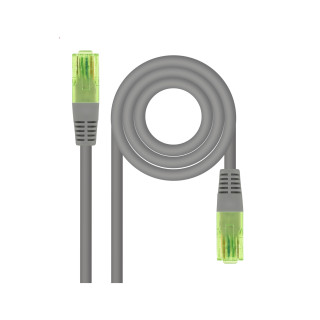 Nanocable Cable de Red Latiguillo RJ45 CAT.6 UTP AWG26 CCA, Gris, 30 cm