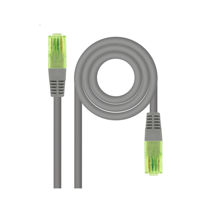 Nanocable Cable de Red Latiguillo RJ45 CAT.6 UTP AWG26 CCA, Gris, 30 cm