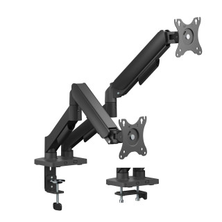 AISENS Soporte de Mesa Eco Contrapeso Giratorio e Inclinable para Monitor/TV 9KG (3 Pivotes, 2 Brazos) de 17"-32", Negro