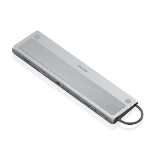 AISENS USB-C Dock 12 en 1, USB-C a 2xHDMI, 1xDisplayPort, 1xRJ45, 3xUSB-A, 1xUSB-C, 1xUSB-C PD, 1xSD, 1xMicro SD,...