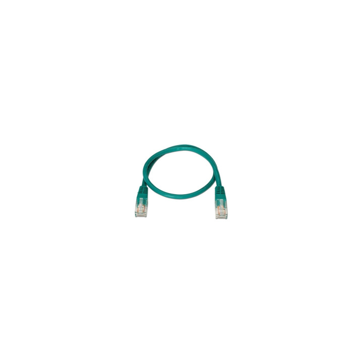LATIGUILLO RJ45 CAT-5E UTP 0.5MT NANOCABLE VERDE 10.20.0100-GR