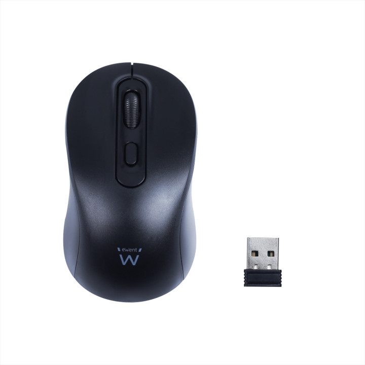 Ewent Ratón óptico inalámbrico 800-1200-1600dpi y clics silenciosos