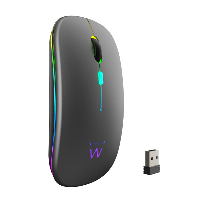 Ewent EW3242 ratón Universal Ambidextro RF Wireless + Bluetooth Óptico 1600 DPI