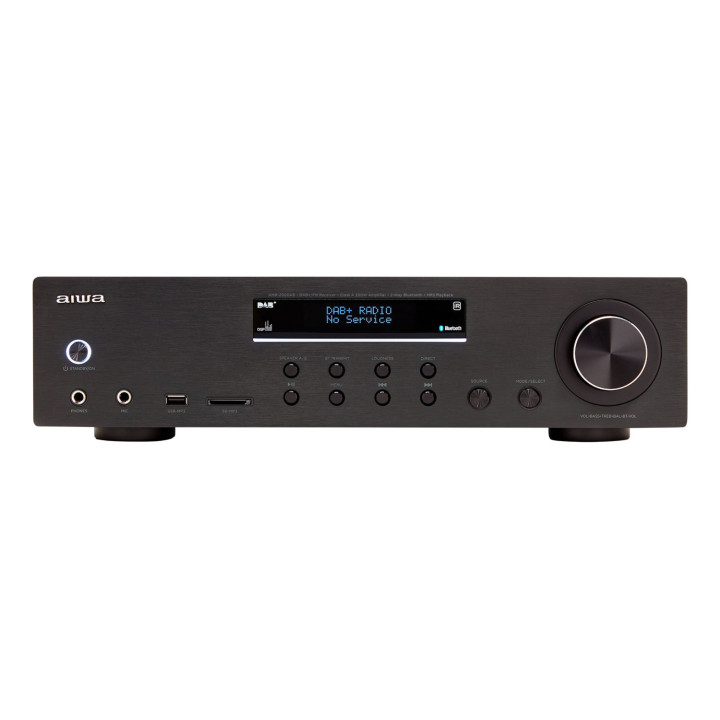 Aiwa AMR-200DAB/BK amplificador de audio 2.0 canales Hogar Negro