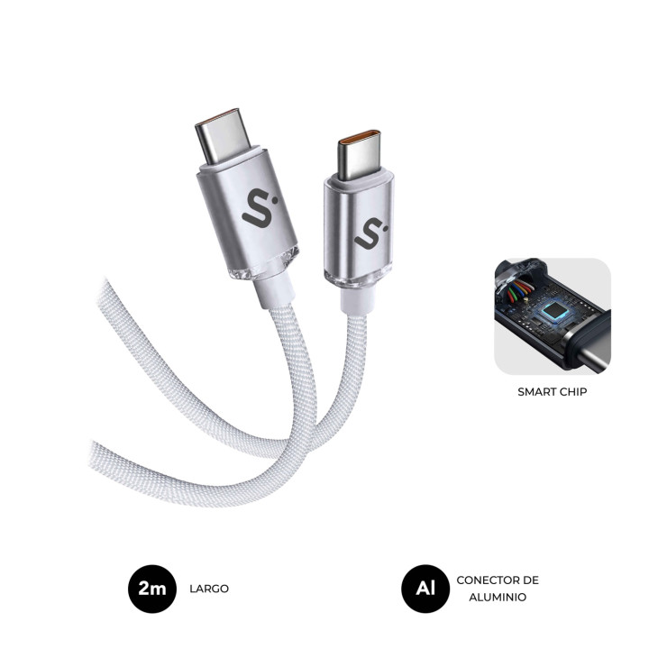 SUBBLIM CABLE OPTIMUS 60W C-C 2m WHITE