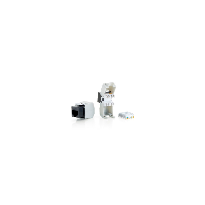 KIT 8 UDS CONECTOR HEMBRA RJ45 UTP CAT6 PANEL KEYSTONE JACK TOOL FREE 769211