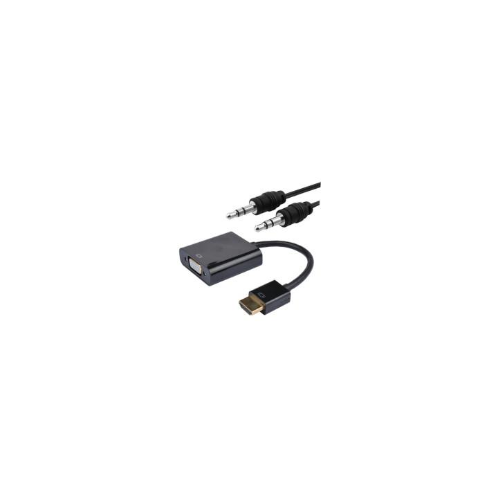 ADAPTADOR HDMI A VGA Y AUDIO NANOCABLE 10.16.2001-BK