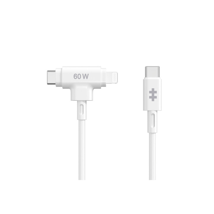 HYPER HyperJuice cable USB USB 2.0 1,5 m USB C USB C/Lightning Blanco