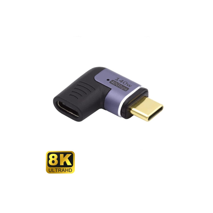 Ewent EC1048 cambiador de género para cable USB-C Negro, Púrpura