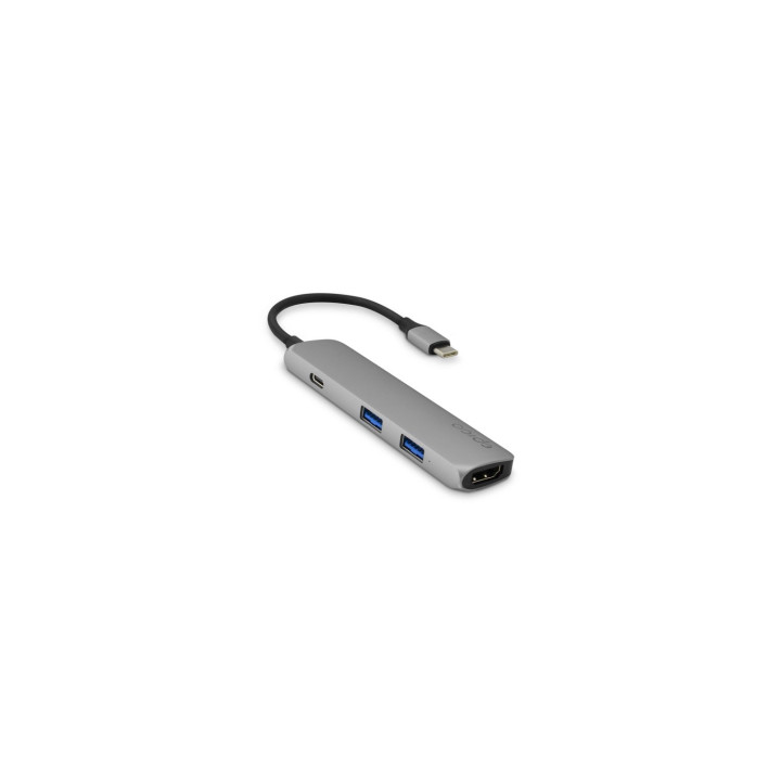 Epico 9915111900012 base para portátil y replicador de puertos USB 3.2 Gen 1 (3.1 Gen 1) Type-C Negro, Gris