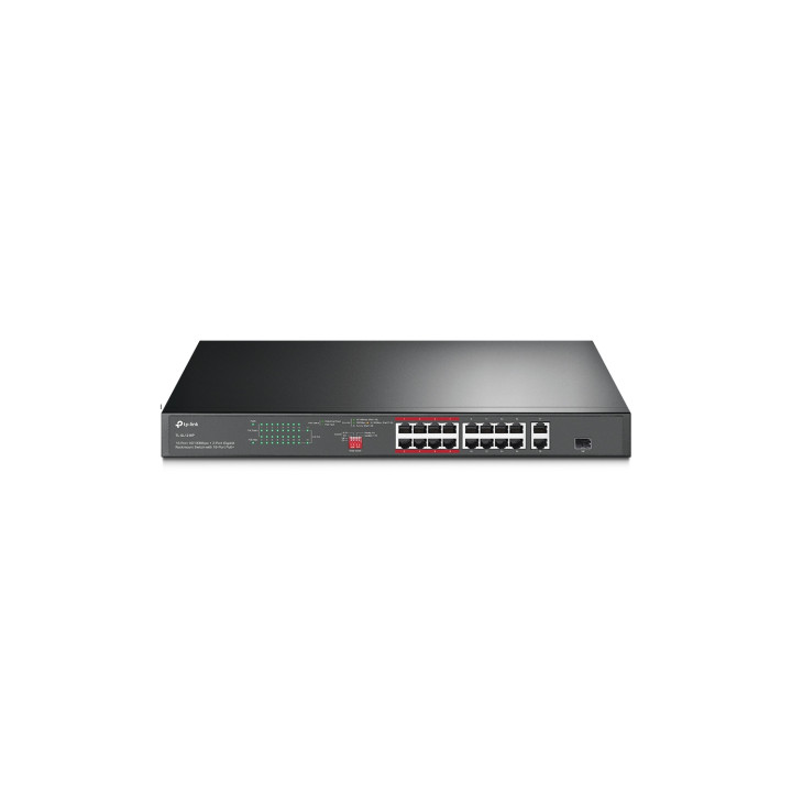TP-Link TL-SL1218P switch No administrado Gigabit Ethernet (10/100/1000) Energía sobre Ethernet (PoE) 1U Negro