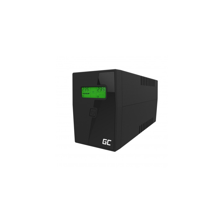 Green Cell UPS01LCD sistema de alimentación ininterrumpida (UPS) Línea interactiva 0,6 kVA 360 W 2 salidas AC