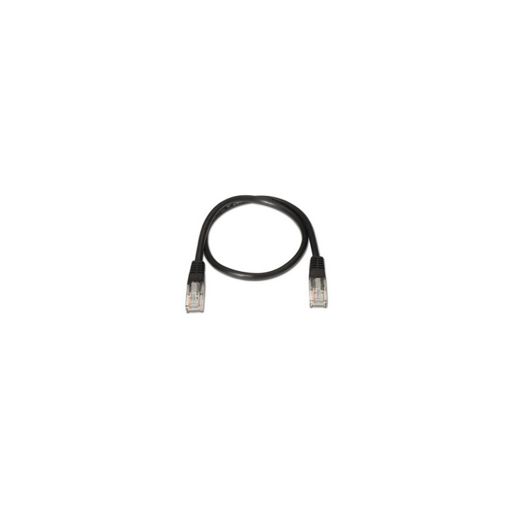 LATIGUILLO RJ45 CAT 6 0.5M NEGRO NANOCABLE 10.20.0400-BK