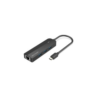Vention Docking USB Tipo-C TGPBB/ 3xUSB/ 1xRJ45/ 1xUSB Micro B PD/ Negro