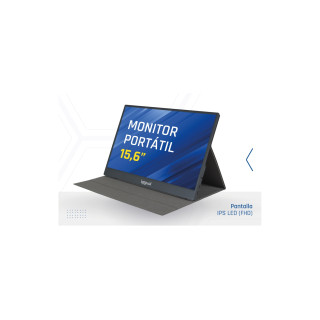 Iggual MPL156 15.6″ 1080p 60Hz IPS portátil altavoces USB-C HDMI VESA