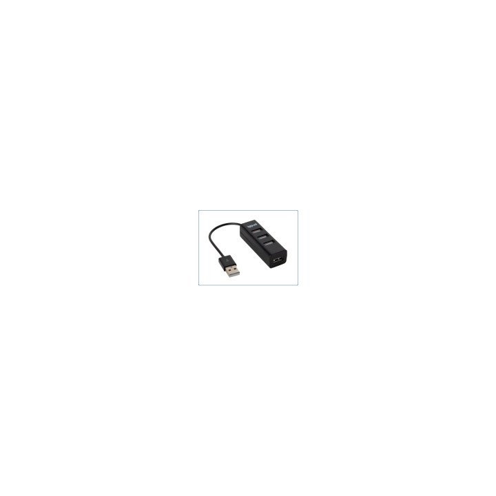 iggual HUB-A-4p USB 2.0 480 Mbit/s Negro