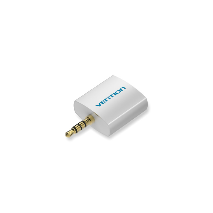 Vention Adaptador Audio BDAW0/ Jack 3.5 Macho - 2x Jack 3.5 Hembra/ Blanco