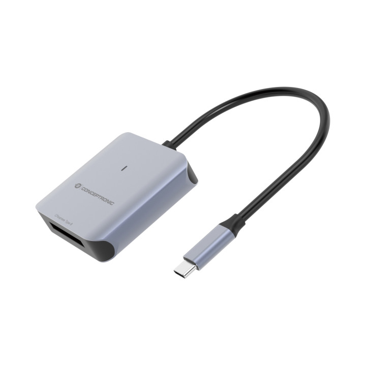Conceptronic BIAN08G lector de tarjeta USB 3.2 Gen 2 Type-C Gris