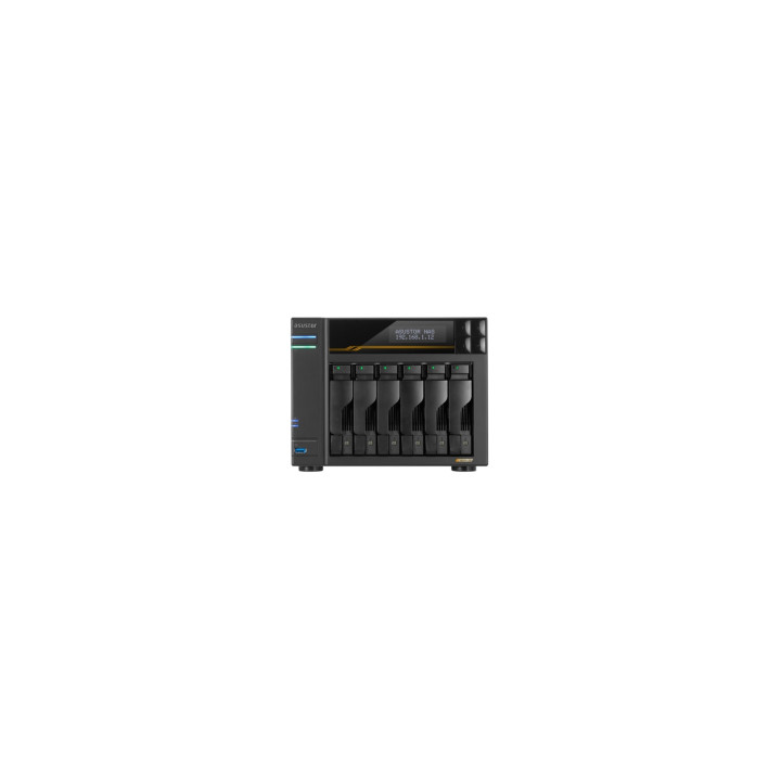 Asustor LOCKERSTOR 6 Gen3 (AS6806T) NAS Escritorio AMD Ryzen V3C14 16 GB DDR5 ADM Negro