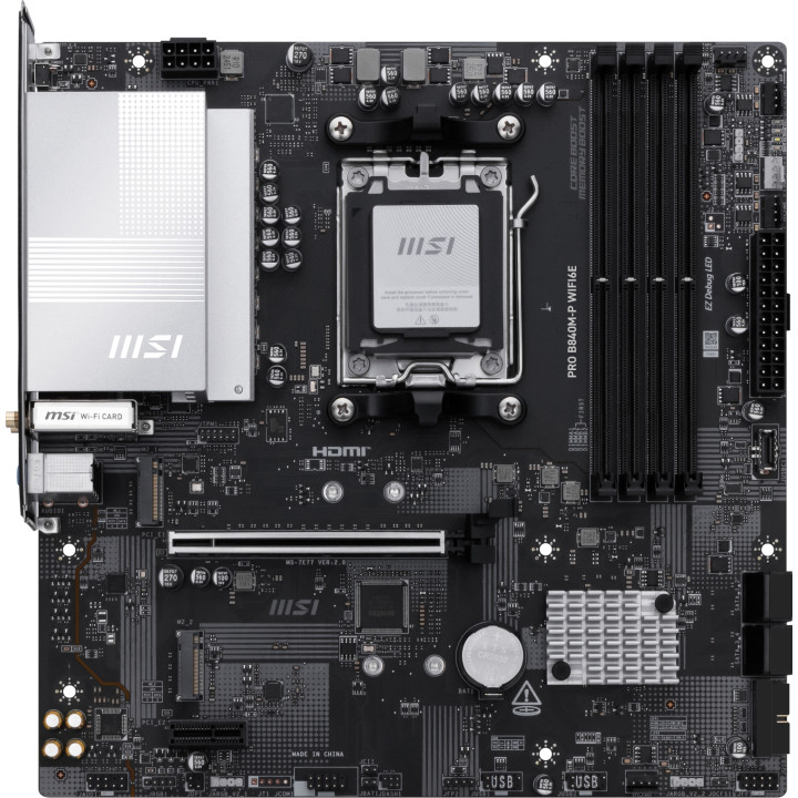MSI PRO B840M-P WIFI6E placa base AMD B840 Zócalo AM5 micro ATX