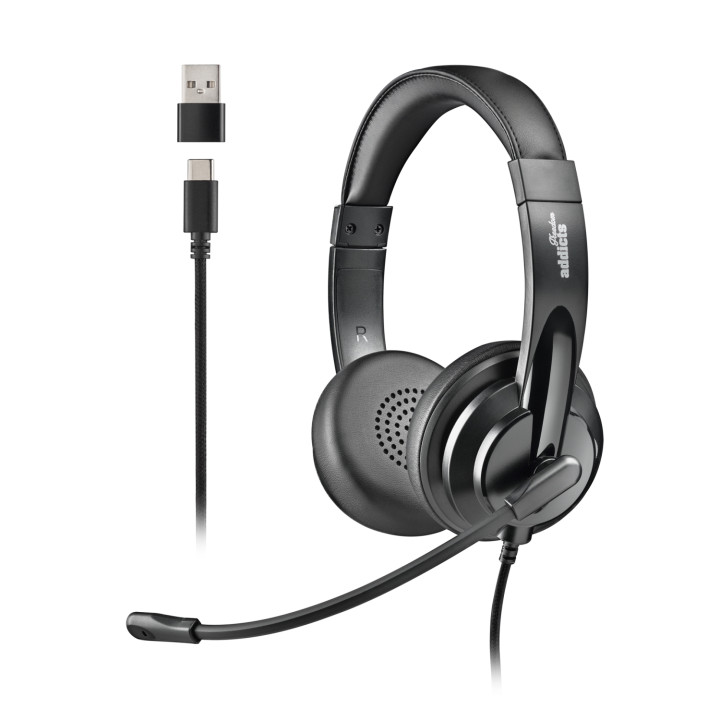 NGS VOX605 USB-C Auriculares Alámbrico Diadema Llamadas/Música USB Tipo C Negro