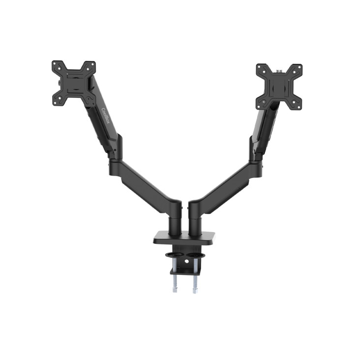 CoolBox Soporte de brazos neumáticos para dos monitores M02D