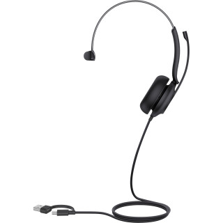 Yealink UH35 Mono Teams USB-C/A Auriculares Alámbrico Diadema Llamadas/Música USB Type-C / USB Type-A Negro