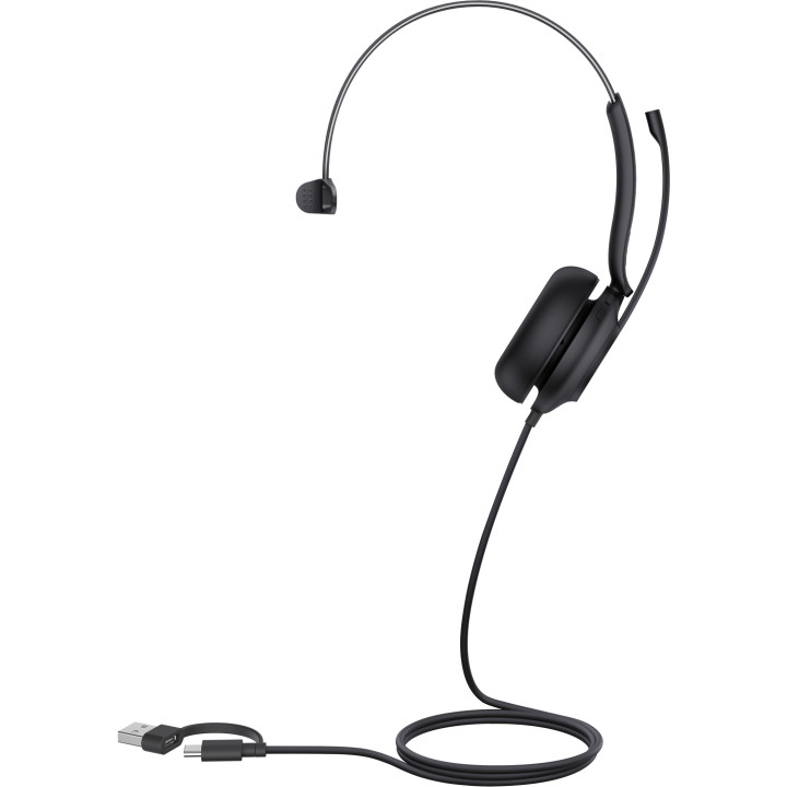 Yealink UH35 Mono Teams USB-C/A Auriculares Alámbrico Diadema Llamadas/Música USB Type-C / USB Type-A Negro