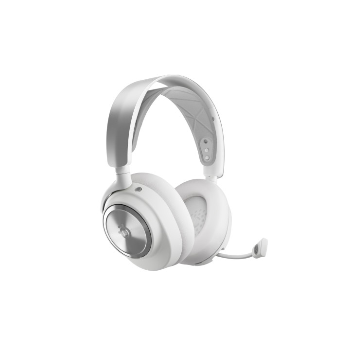 Steelseries Arctis Nova Pro Wireless Auriculares Inalámbrico y alámbrico Diadema Juego Bluetooth Plata, Blanco