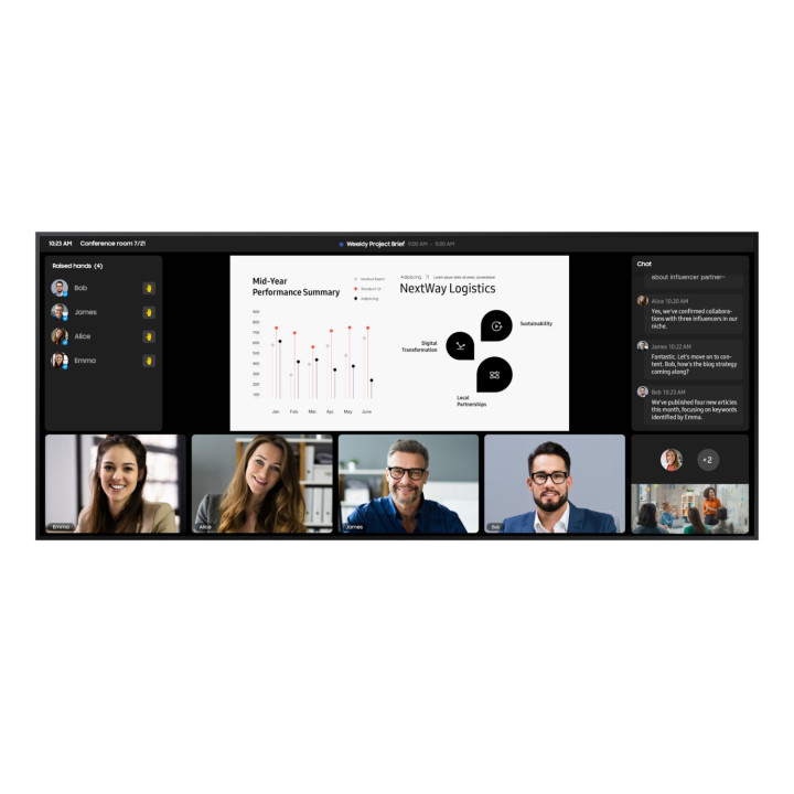 Samsung LH105QPD5BGXEN pantalla de señalización 2,67 m (105") Wifi 500 cd / m² 5K Ultra HD Negro Tizen 7.0 24/7