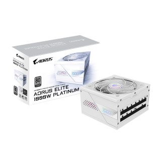 GIGABYTE AORUS ELITE P1000W ICE Fuente de Alimentación - PCIe 5.0, 80 PLUS Platinum, Diseño completamente modular,...