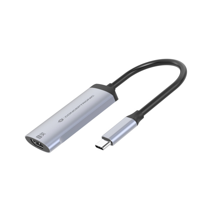 Conceptronic ABBY23G Adaptador gráfico USB 7680 x 4320 Pixeles Plata
