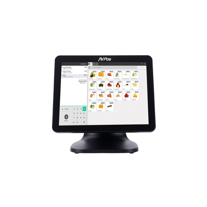 AVPos AVP-K5000B-I7-24 Terminal Punto Venta (TPV) 38,1 cm (15") 1024 x 768 Pixeles Pantalla táctil