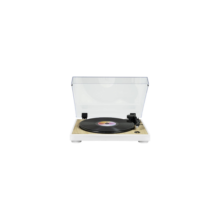 Thomson TT300 Tocadiscos de tracción por correa Blanco, Madera