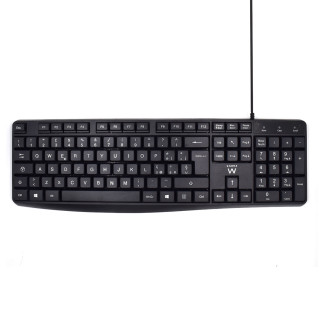 Ewent EW3000 teclado Oficina USB QWERTY Italiano Negro