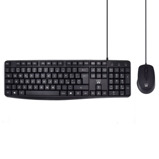 Ewent EW3005 teclado Ratón incluido Oficina USB QWERTY Italiano Negro
