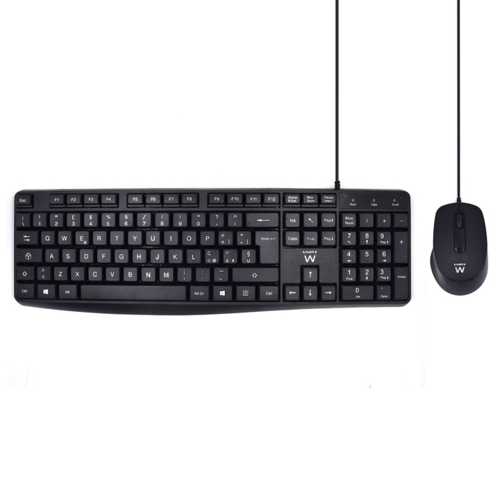 Ewent EW3005 teclado Ratón incluido Oficina USB QWERTY Italiano Negro