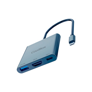 CoolBox MINIDOCK C31 ALUMINIO USB-C A HDMI 4K/USB-A/USB-C 3.2 GEN1 PC/MAC/CONSOLAS