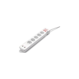 REGLETA SALICRU 5 TOMAS SCHUKO + 2 USB SPS SAFE 5+
