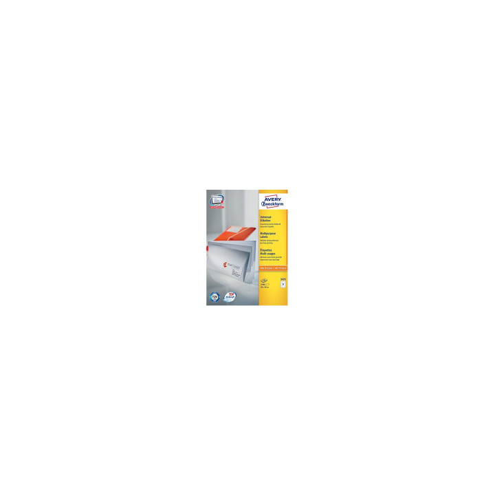 Avery Etiquetas blancas - ECOLÓGICAS, CERTIFICADAS FSC® 70 x 32 mm