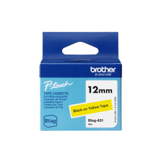 Brother BTAG-631 cinta para impresora de etiquetas Negro sobre amarillo
