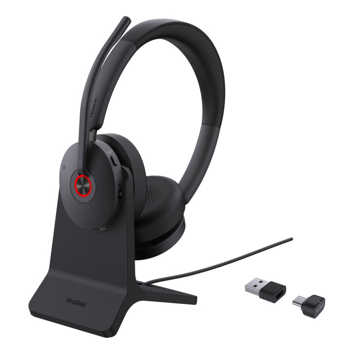 Yealink BH74 + Stand Teams USB-C/A Auriculares Inalámbrico Diadema Oficina/Centro de llamadas USB Type-C / USB Type-A...