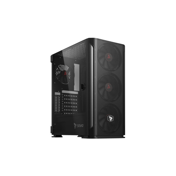 Savio SHADOW X2 carcasa de ordenador Midi Tower Negro