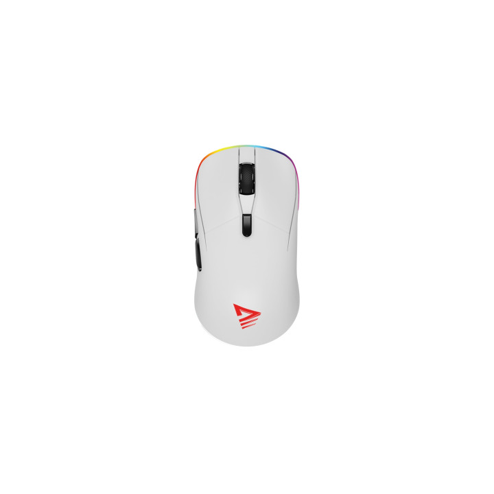 Savio RIFT WHITE gaming mouse RGB Dual Mode ratón Juego mano derecha Bluetooth + USB Type-C Óptico 10000 DPI